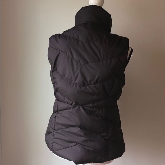 Jcrew chocolate brown feather puffer vest size S - Picture 3 of 7